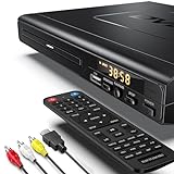 ELECTCOM PRO DVD Player für Fernseher (HD 1080P), Regionen Frei DVD Player Hdmi für Fernseher, HDMI und RCA in der Verpackung Enthalten, DVD-Spieler für Senioren